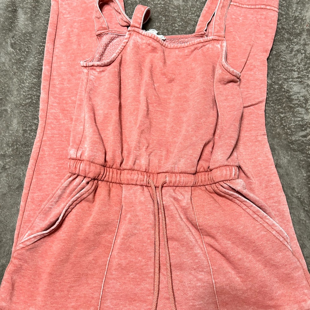 Hippie Rose Coral Sleeveless Jumpsuit